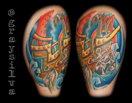Tattoos - Pirate ship - 122758